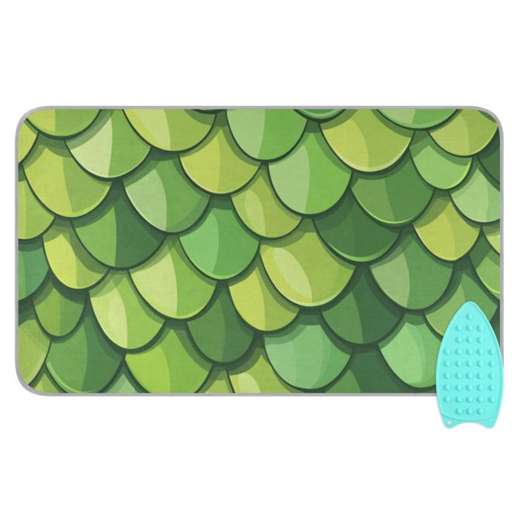 Green Dragon Scales Ironing Mat Blanket Portable Travel Ironing Pad Heat Resistant Pad 47.2" x 27.6