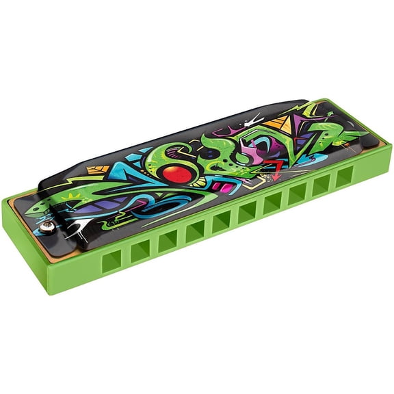 Green Dragon Tagged Harmonica Key of C