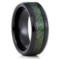 thumbnail image 1 of Green Dragon Tungsten Ring,Engagement Ring,Black Tungsten Ring,8mm Wedding Ring,Engagement Ring,Comfort Fit, 1 of 4