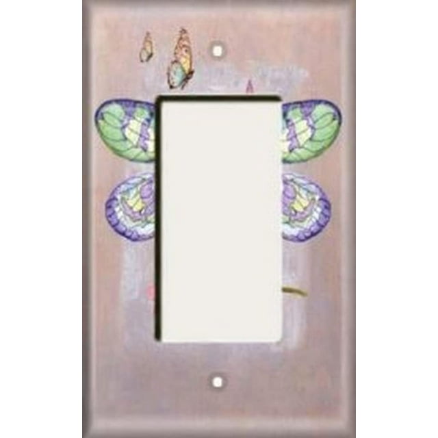 Green Dragonfly Decorative Rocker Switch Cover Fits Decora Outlets