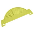 thumbnail image 1 of Green Drainer - Plastic Drainer Strainers Pot Funnel Half Moon Shape Food Filter Board Sieve Draining with Handle Heat Fit for Pasta Vegetable Fruit Colander Kitchen Gadgets（1X Drainer), 1 of 6