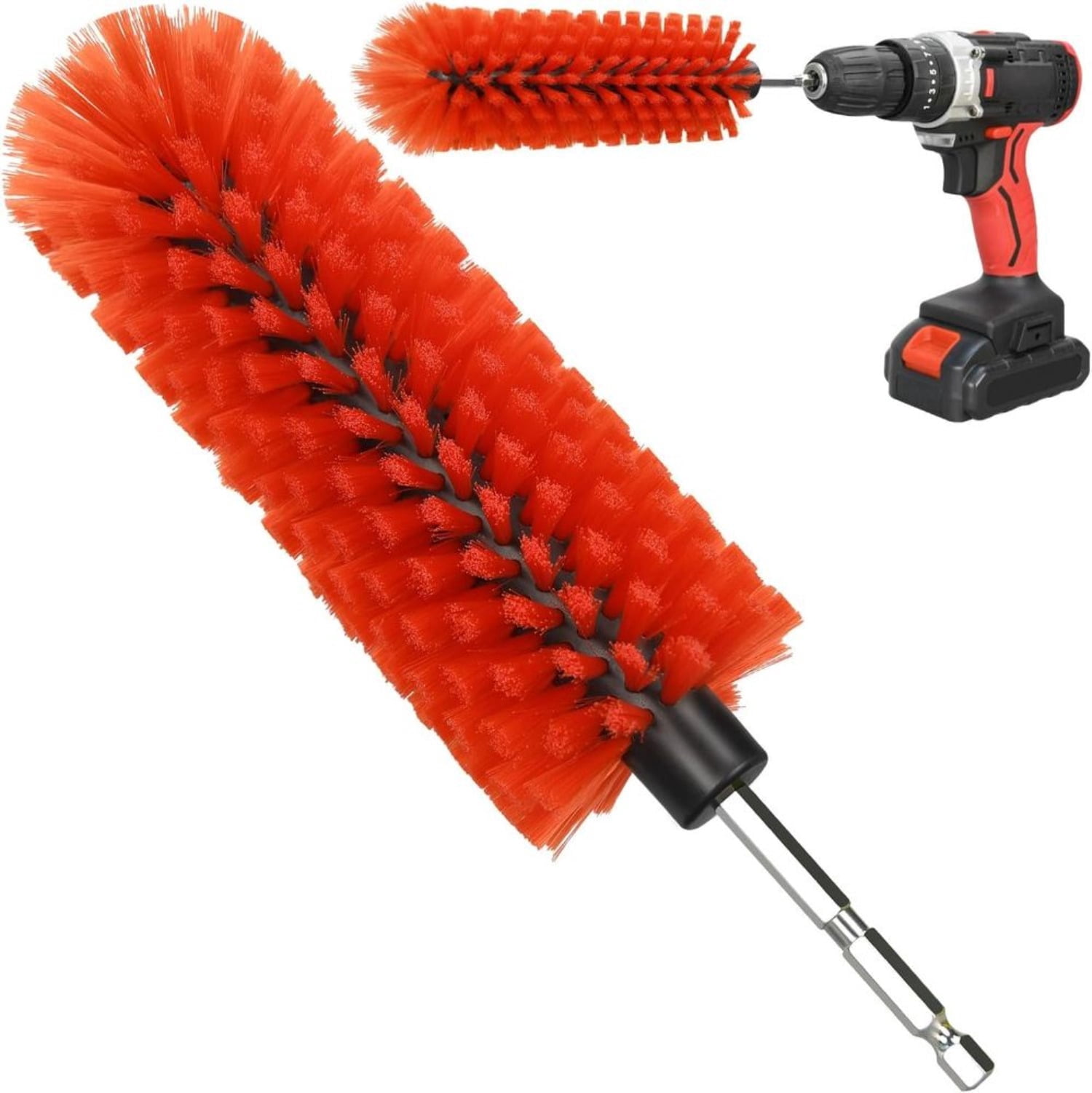 Drill Brush for Car Wheel and Bottle High Density Nylon Cleaning Brush for Wheels Rims Engines Exhaust