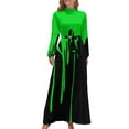Green Dripping Paint Long Dress Bride dresses birthday dresses for