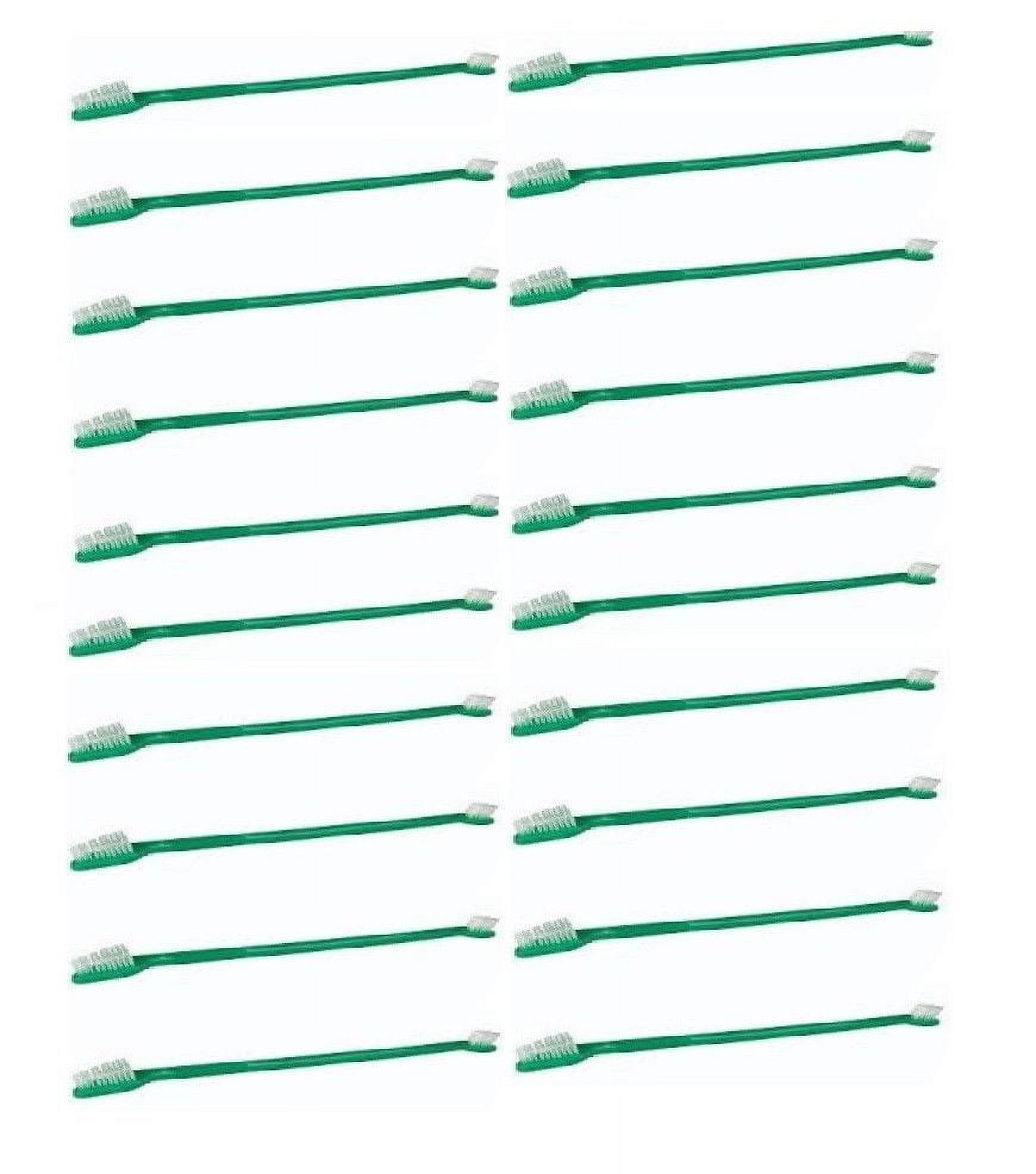 Green Dual End Toothbrushes For Dogs Dental Oral Health Grooming Bulk