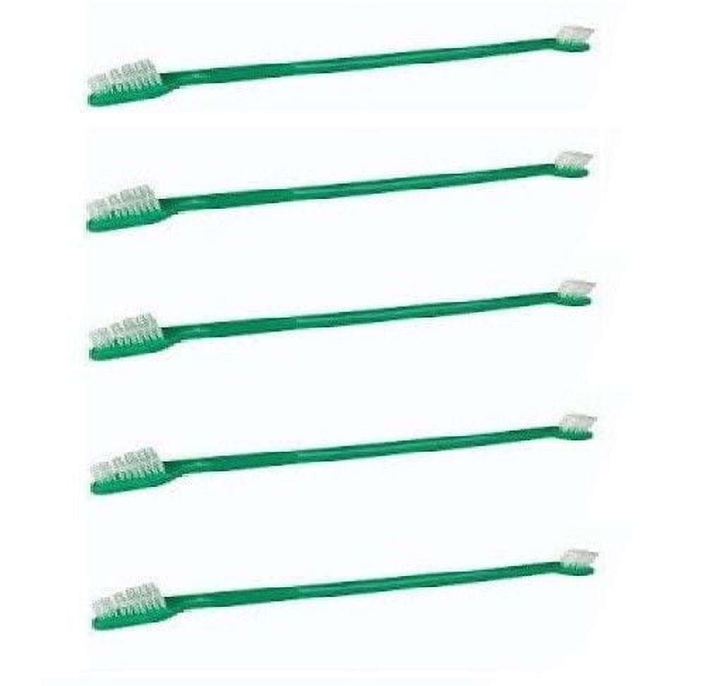 Green Dual End Toothbrushes For Dogs Dental Oral Health Grooming Bulk