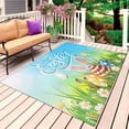 thumbnail image 1 of Green Easter Outdoor Rug 5x7 Ft, Non Slip Washable Area Rug, Spring Floral Watercolor Eggs Pastoral Patio Rugs Carpet Runner, Large Floor Mat for Indoor/Outdoor Deck Porch Camping, 1 of 8