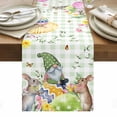 thumbnail image 1 of Green Easter Table Runner - 70 Inch Long, Kitchen Dining Table Runner Dresser Scarves, Checkered Eggs Gnomes Bunny Elegant Pastoral Farmhouse Decor for Coffee Tables Wedding Party Banquet, 1 of 8