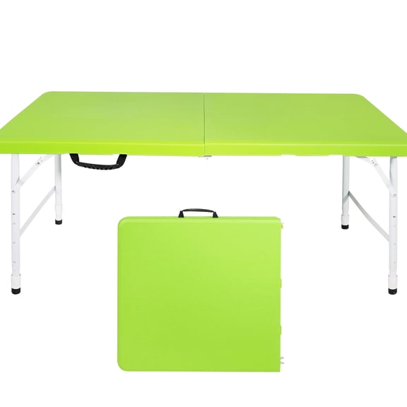 Green - Easy to Clean and Fold - Outdoor Activities - Quality Plastic and Steel Table