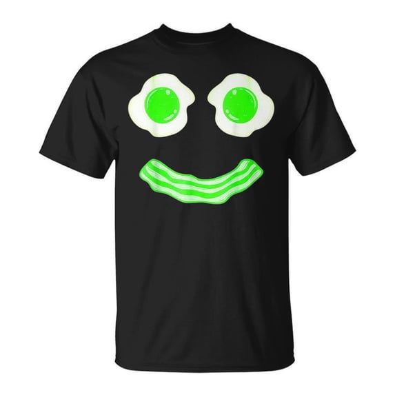 Green Eggs Smile Brunch Breakfast T-Shirt – Fun Food Lover Graphic Tee for Men Women Kids, Playful Morning Meal Design, Cute Brunch Outfit for Easter, Weekend Breakfast