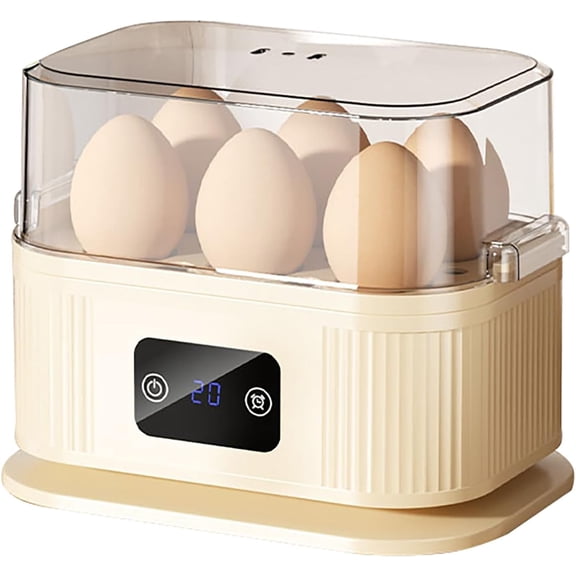 Green Electric Egg Steamer, Household Kitchen Quick Egg Cooking Tool with 6 Eggs Capacity, Auto Power Off Design Multi Use Cooker for Daily Breakfast Food Making