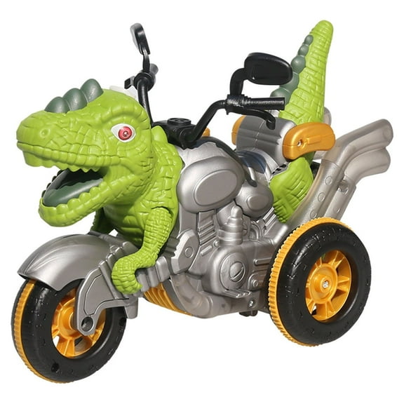 Green Electric Rc Dinosaur Bike Sound Light Effects Spray Feature Remote Controlled