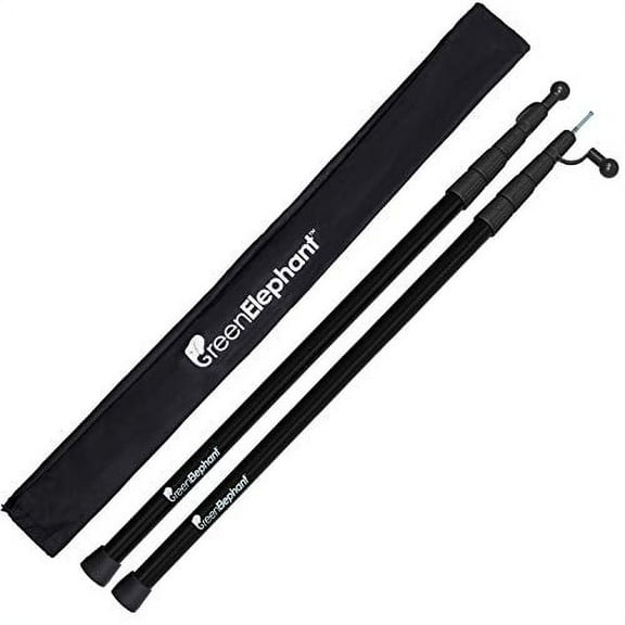 Green Elephant Telescoping Tarp Poles | Adjustable Tent Poles for Tarp Set of 2 | Portable & Lightweight Aluminum Tent Poles Replacement