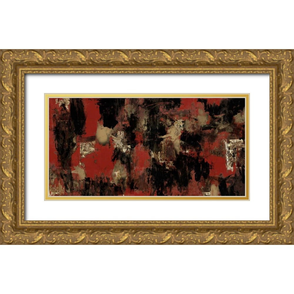 Green, Elise 32x18 Gold Ornate Wood Framed with Double Matting Museum