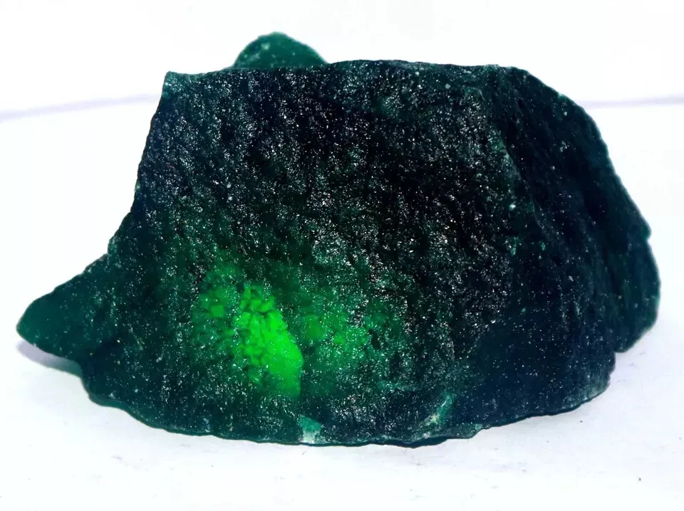 Green Emerald 220.00 Carat Rough - Natural Uncut Gemstone with Exceptional Quality
