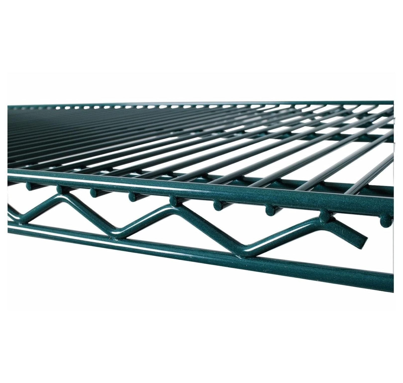 Green Epoxy Coated Wire Shelving 24 x 60 (2 Shelves) - NSF - Walmart.com
