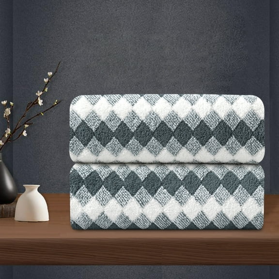 Green Essen 2 Pack Oversized Bath Towel 35 x 70 Inches Highly Absorbent Bath Sheets 600 GSM Soft Extra Large Bath Towel Sets Quick Dry Shower Towel for Bathroom Spa Hotel Gym Pool(Dark Gray)