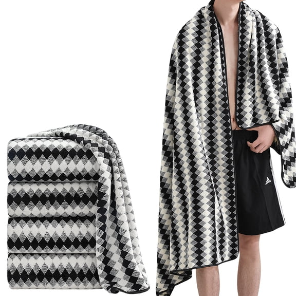 Green Essen 4 Pack Oversized Bath Towel 35 x 70 Inches Highly Absorbent Bath Sheets 600 GSM Soft Extra Large Bath Towel Sets Quick Dry Shower Towel for Bathroom Spa Hotel Gym Pool(Black)