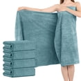 thumbnail image 1 of Green Essen 4 Pack Oversized Bath Towel Sets 35"x 70"Highly Absorbent Quick Dry Bath Sheets 600 GSM Extra Large Bath Towels Clearance Soft Shower Towels for Bathroom Spa Hotel Gym Pet(Turquoise), 1 of 9