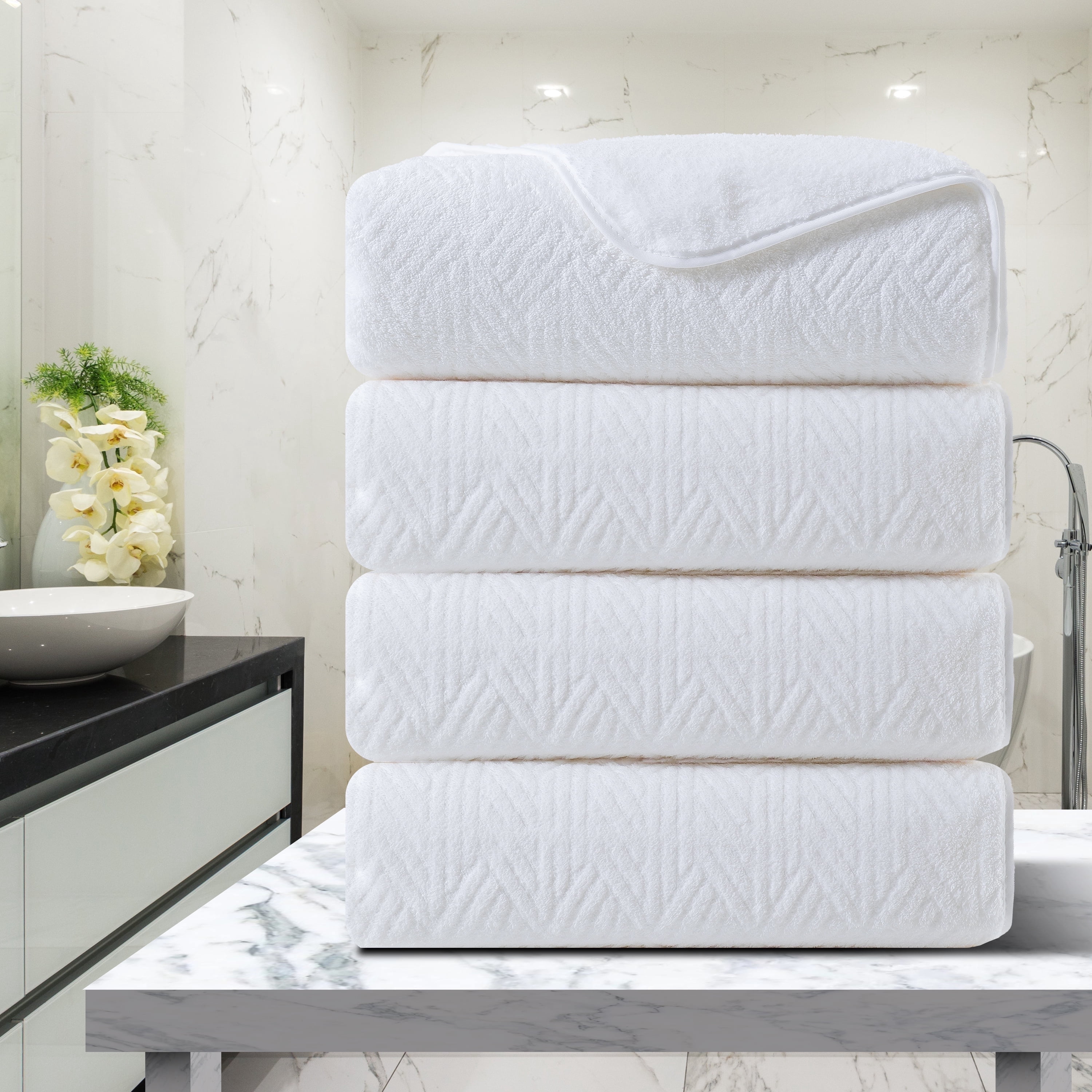 Green Essen 4 Pack Oversized Bath Towel Sets 35"x 70"Highly Absorbent Quick Dry Bath Sheets 600 GSM Extra Large Bath Towels Clearance Soft Shower Towels for Bathroom Spa Hotel Gym Pet(White) - Walmart.com