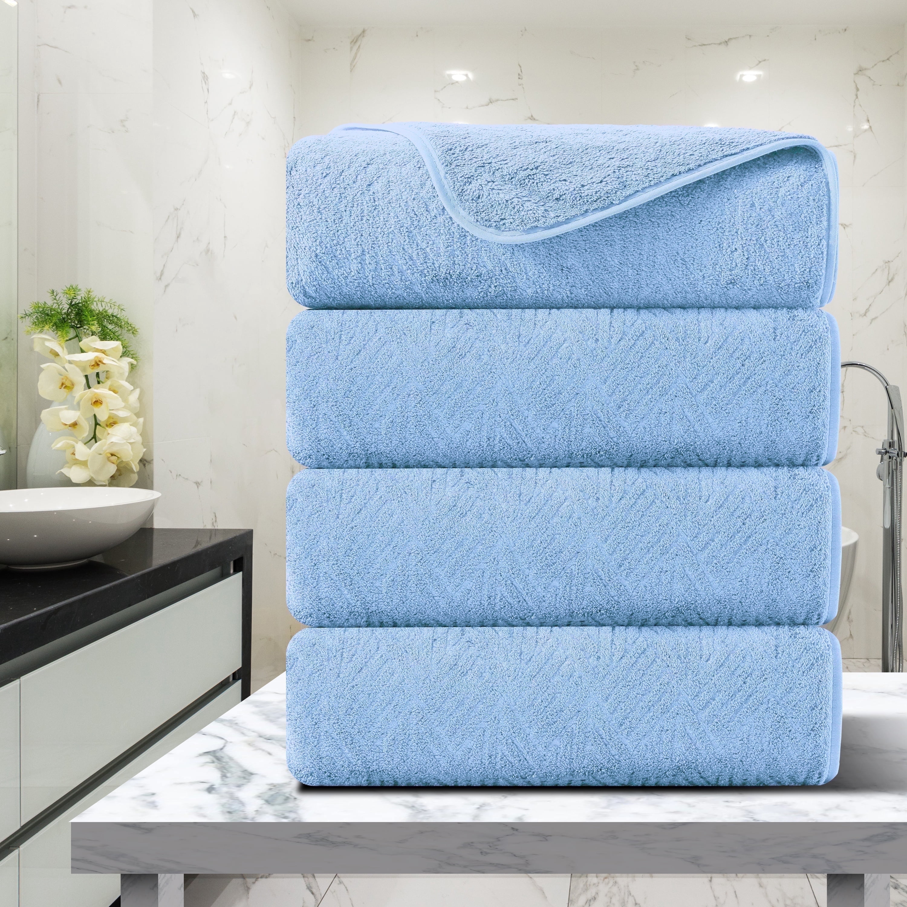 Green Essen 4 Pack Oversized Bath Towel Sets 35"x 70"Highly Absorbent Quick Dry Bath Sheets 600 GSM Extra Large Bath Towels Clearance Soft Shower Towels for Bathroom Spa Hotel Gym Pet(Blue) - Walmart.com