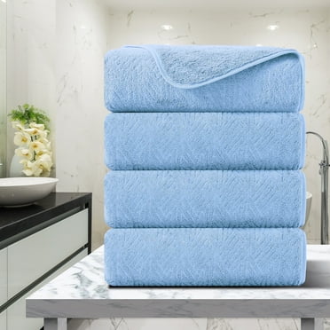 Green Essen 4 Pack Oversized Bath Towel Sets 35"x 70"Highly Absorbent Quick Dry Bath Sheets 600 GSM Extra Large Bath Towels Clearance Soft Shower Towels for Bathroom Spa Hotel Gym Pet(Blue)