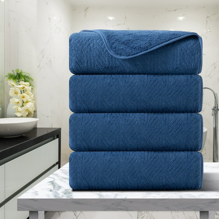 Green Essen 4 Pack Oversized Bath Towel Sets 35 x 70 Highly Absorbent Quick Dry Bath Sheets 600 GSM Extra Large Bath Towels Clearance Soft Shower
