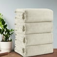 thumbnail image 1 of Green Essen 4 Pack Oversized Bath Towel Sets 700 GSM Soft Shower Towels 35 x 70 Inches Quick Dry Bath Sheets Highly Absorbent Bath Towel Clearance for Bathroom Spa Hotel Gym(Cream), 1 of 12