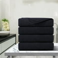 thumbnail image 1 of Green Essen 4 Pcs Ultra Soft Washcloths, 13x13 Inches Microfiber Face Towel 600 GSM Quick Dry Highly Absorbent, Super Soft for Body Face Bathroom Hotel & Spa,Black, 1 of 5