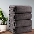 thumbnail image 1 of Green Essen 4 Piece Bath Towel Set Plush Bath Sheet 700 GSM Oversized Thick Bath Shower Towels 35x70-Absorbent-Quick Dry-Multi-Purpose Hotel Luxury Large Microfiber Bathroom Towels Dark Brown, 1 of 5