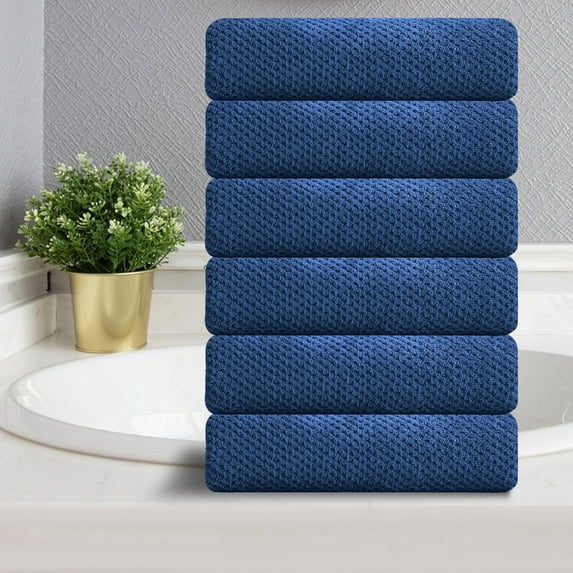 Green Essen 6 Pack Oversized Bath Towel Sets 28"x 55"Highly Absorbent Quick Dry Large Bath Towels 600 GSM Bath Sheets Clearance Soft Shower Towels for Bathroom Spa Hotel Gym Pet(Navy)