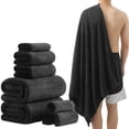 thumbnail image 1 of Green Essen 8 Pack Extra Large Bath Towel35"x 70" Highly Absorbent Quick Dry Bath Sheets Bath Towel Oversized Clearance Soft Shower Towels for Bathroom Spa Hotel Gym(Black), 1 of 8
