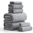 thumbnail image 1 of Green Essen 8 Pieces Extra Large Bath Towel35"x 70" Highly Absorbent Quick Dry Bath Sheets Bath Towel Oversized Clearance Soft Shower Towels for Bathroom Spa Hotel Gym(Dark Grey), 1 of 8