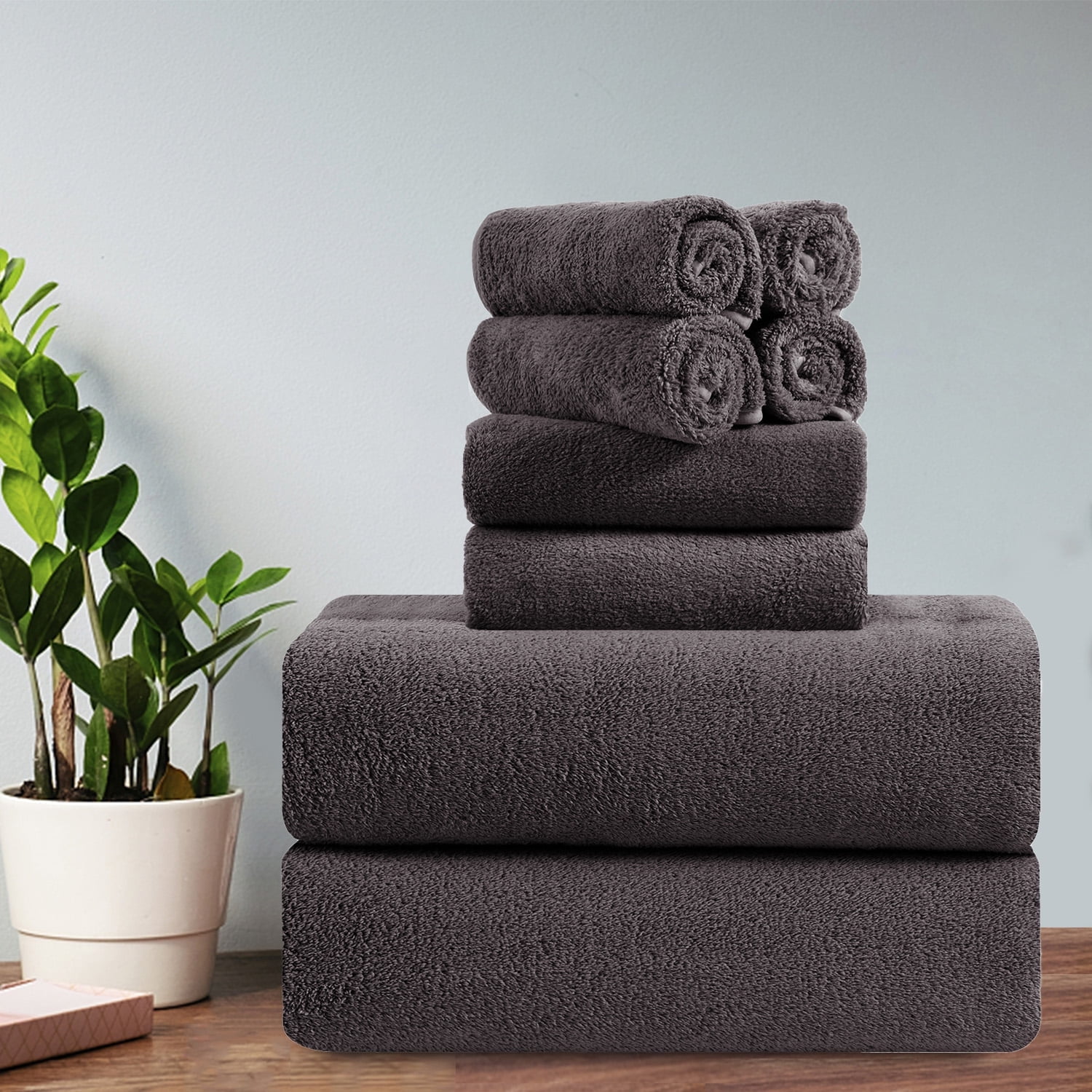 Green Essen 8 Pieces Extra Large Bath Towel35"x 70" Highly Absorbent ...