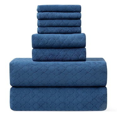 Green Essen 8 Pieces Extra Large Bath Towel35"x 70" Highly Absorbent Quick Dry Bath Sheets Bath Towel Oversized Clearance Soft Shower Towels for Bathroom Spa Hotel Gym(Navy)