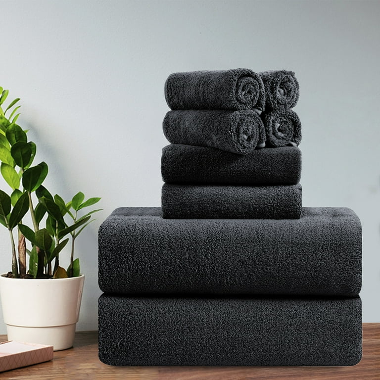 Green Essen 8pc XL Bath Towel Set, Soft Microfiber, Highly