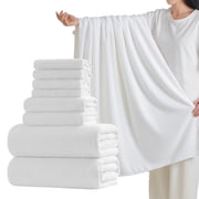 Green Essen 8 Pieces Oversized Bath Towel Sets 700 GSM Soft Shower Towels 35 x 70 Inches Quick Dry Bath Sheets Highly Absorbent Bath Towel Clearance for Bathroo