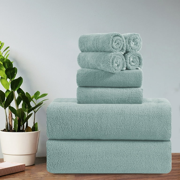 Green Essen Pieces Oversized Bath Towel Sets 700 GSM Soft Shower