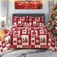 thumbnail image 1 of Green Essen Christmas Quilts Twin Christmas Tree Bedspread Lightweight Coverlet Festive Bedding Plaid Home Decor, 1 of 6