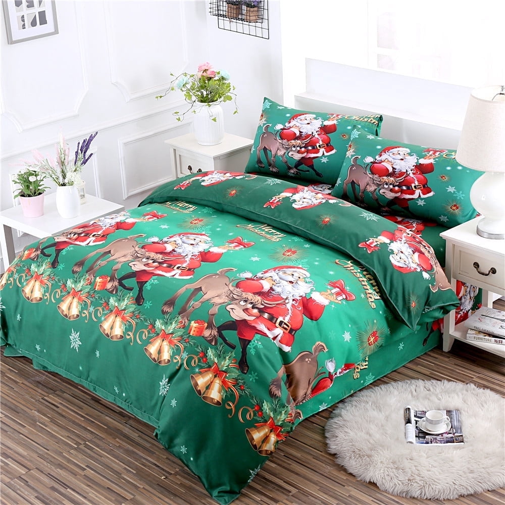 3D Gift Box Candle 52116 Christmas Quilt Duvet Cover Xmas Bed Pillowcases