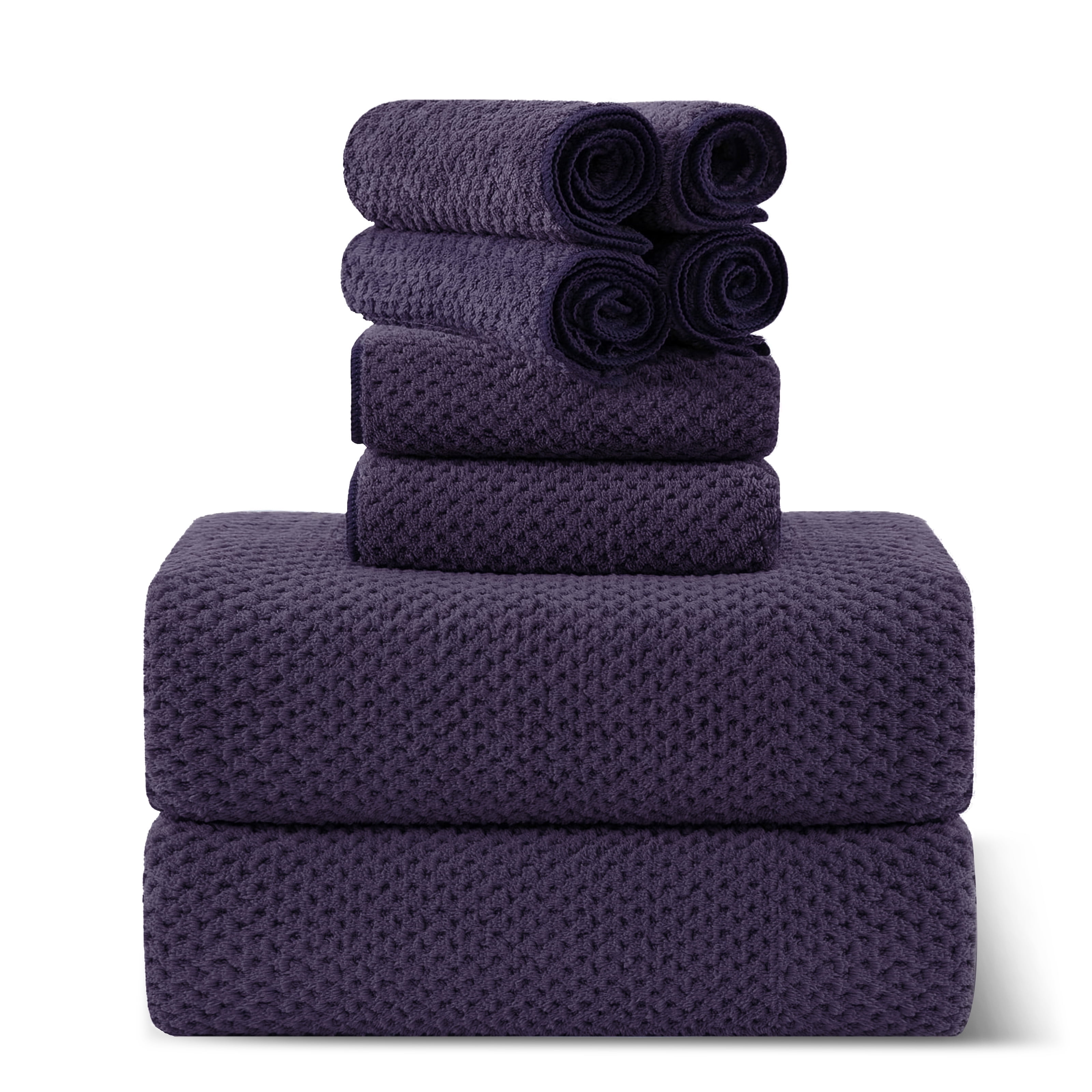 Green Essen Extra Large Bath Towel Sets of 8 2 Large Bath Towels Oversized 2 Hand Towels 4 Washcloths Soft Microfiber Quick Dry Highly Absorbent Bath Towels for Bathroom Kitchen Spa Hote Purple Walmar...