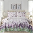 thumbnail image 1 of Green Essen Yellow Floral Quilts Twin Butterfly Bedspread Botanical Bedding Decor, 1 of 5