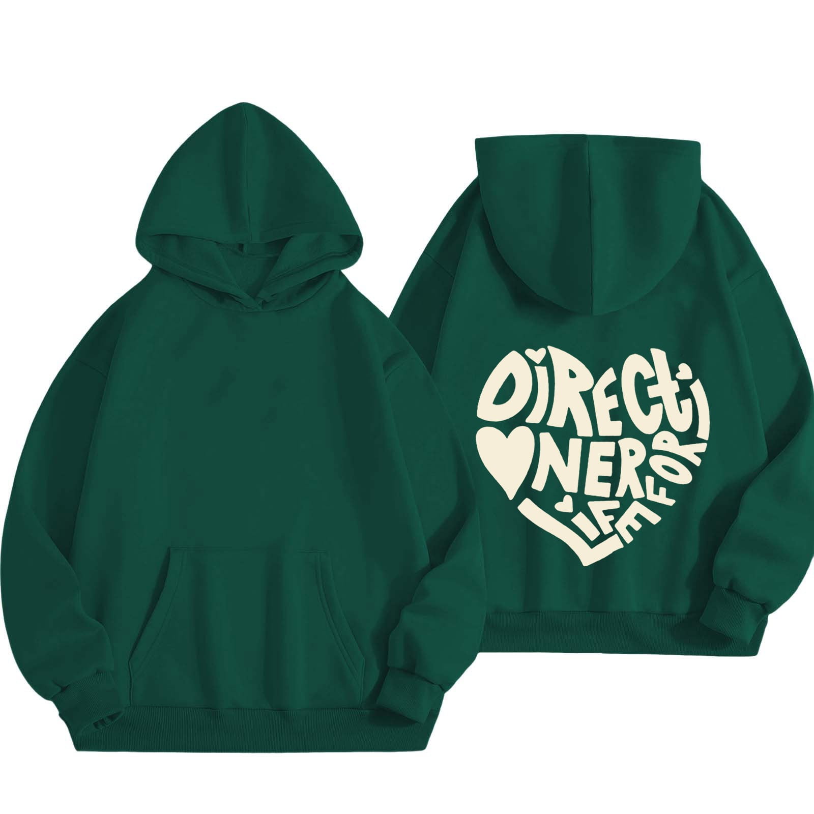 Green Essentials Hoodie, Oversized Hoodies for Women, Women's