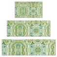 thumbnail image 1 of Green Ethnic Paisley Pattern Kitchen Rugs Sets Of 3,Kitchen Runner Rugs Non Skid Washable,Decorative Kitchen Floor Mats for Kitchen,Sink,Laundry,17"x30"+ 17"x47" + 17"x59", 1 of 6