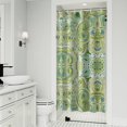 thumbnail image 1 of Green Ethnic Paisley Pattern Shower Curtain 36"x72" ,Bathroom Decorative Shower Curtains Set with 12 Hooks,Modern Waterproof Washable Shower Curtain, 1 of 6