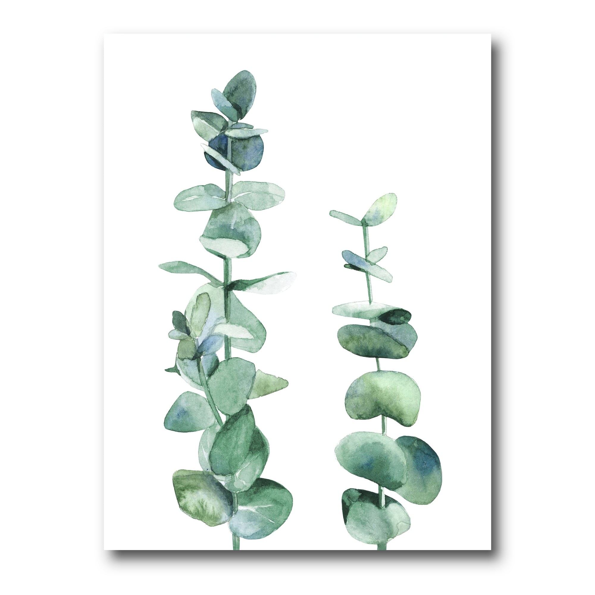 Green Eucalyptus Branch 16 in x 32 in Painting Canvas Art Print, by Designart