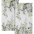 thumbnail image 1 of Green Eucalyptus Hand Towels, 2 PCS Sage Leaves Soft Absorbent Small Bath Towel Kitchen Dish Guest Towel for Bathroom Hotel Gym Spa, 1 of 7