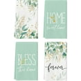 thumbnail image 1 of Green Eucalyptus Home Motto Spring Kitchen Towels Dish Towels, 18x26 Inch Farmhouse Decoration Hand Towels Set of 4, 1 of 6