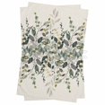 thumbnail image 1 of Green Eucalyptus Kitchen Towels Set of 2, Water Absorbent Dish Towel, Farmhouse Weeping Leaves on Linen Decorative Hand Towels - Quick Drying Cloth for Cooking Baking, 18x28 Inch, 1 of 8