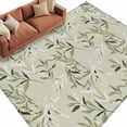 thumbnail image 1 of Green Eucalyptus Leaves Area Rugs Collection 5'x7', Spring Watercolor Plant Textured Non Slip Indoor Rectangle Throw Runner Rug Floor Mat Carpet for Living Room Dining Table Bedroom Nursery, 1 of 9