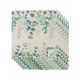 thumbnail image 1 of Green Eucalyptus Leaves Cloth Napkins Set of 6 Reusable Dinner Napkins, Spring Daily Flowers Botanical Linen Cocktail Napkin Washable Table Napkins for Wedding/Holiday Party/Baby Shower 20"x20", 1 of 7